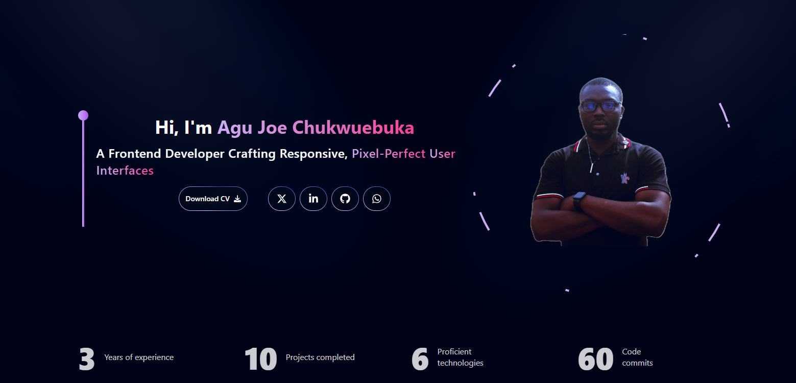 Modern portfolio website screenshot